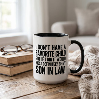 Mug Gendre enfant préféré drôle