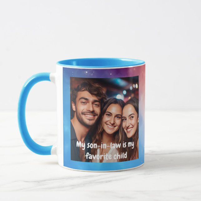 Mug Gendre préféré Message photo Moderne 002 (Gauche)