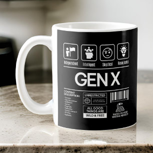 Mug Génération amusante X Traits descriptifs