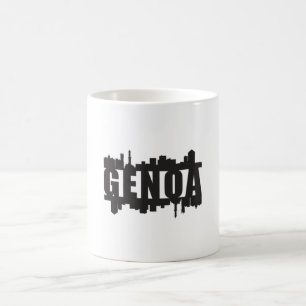 Mug Gênes Italie City Skyline Cityscape Funny Idée cad