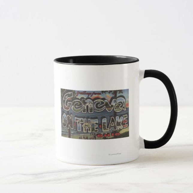 Mug Genève-sur-le-lac, Ohio - Scènes de grandes lettre (Droite)