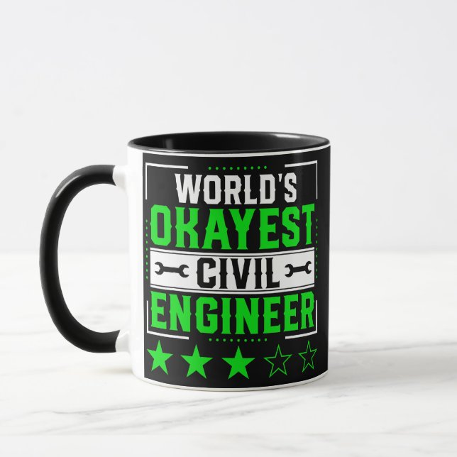 Mug Génie civil World Okayest (Gauche)