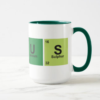 Mug Genius Cup. Periodic table of elements.