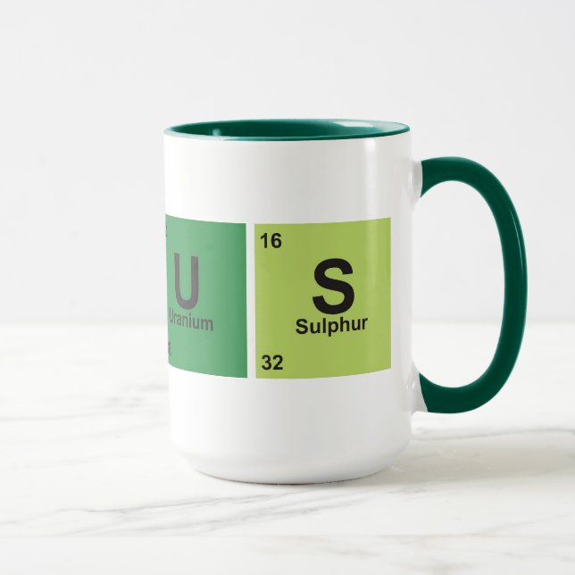 Mug Genius Cup. Periodic table of elements. (Droite)