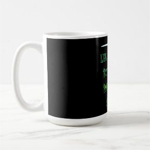 MUG GENRE DE POÈTES DE GOTH PEINT NOIR LUMINOUSE VERT