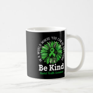 Mug Genre Vert Ruban Tournesol Prix de la santé mental