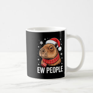 Mug Gens dégoûtants Capybara Noël Drôle Introverti Fêt