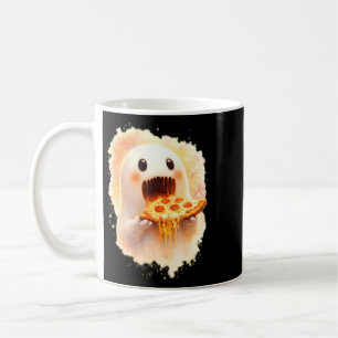 Mug Gentil Fantôme de Pizza Mangeant de la Pizza Drôle