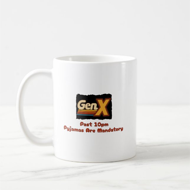 Mug GenX - Après 22h, les pyjamas sont obligatoires (Gauche)