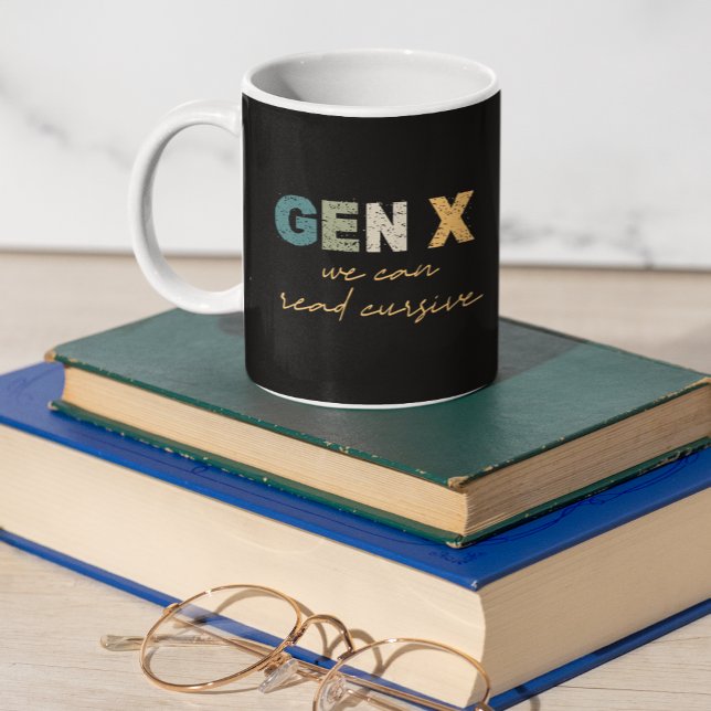 Mug GenX : Nous Pouvons Lire Cursive (Créateur téléchargé)