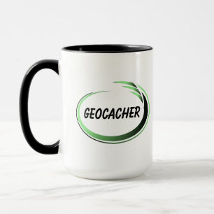 Mug Geocacher Green Splash