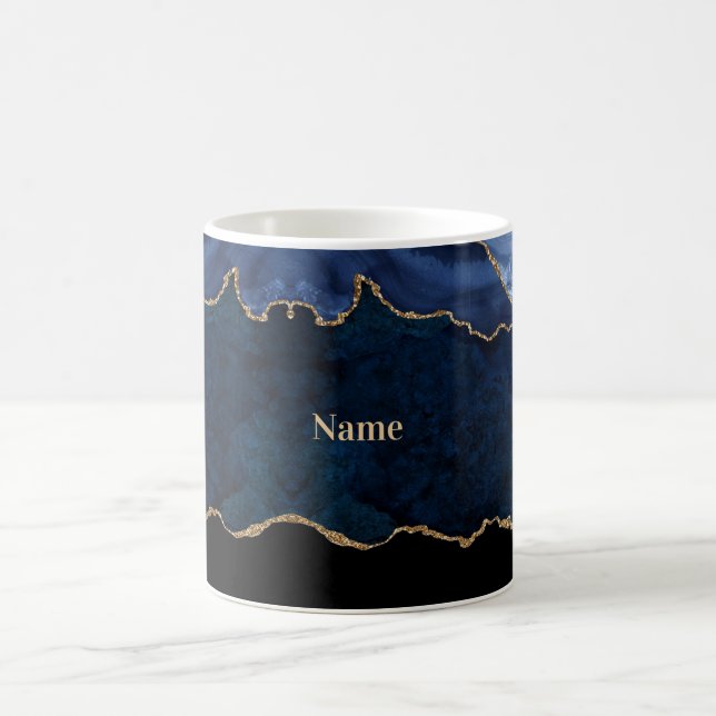 Mug Géode Bleu Doré  (Centre)