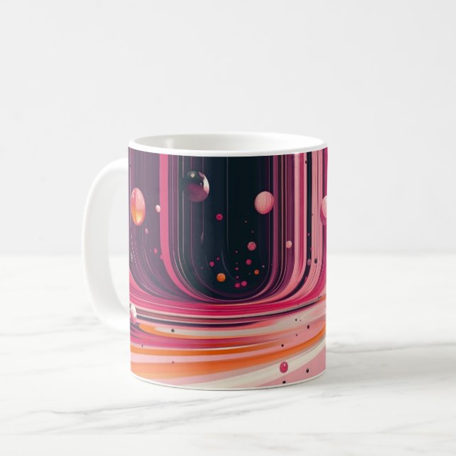 Mug Geometric abstract artwork. retro vintage (Devant gauche)