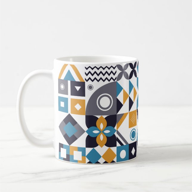 Mug Geometric minimalistic pattern. Abstract designpat (Gauche)