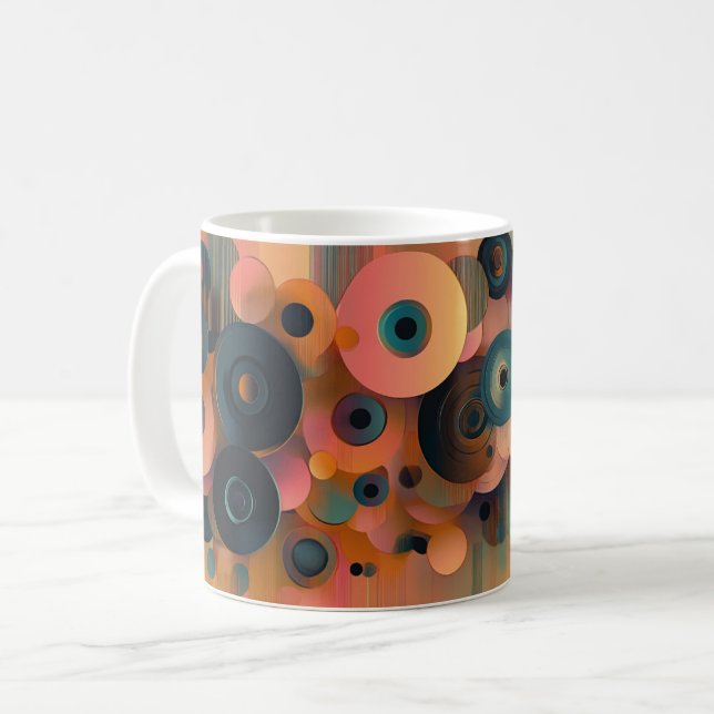 Mug Geometric Shapes and Vibrant Colors Wall Art Print (Devant gauche)