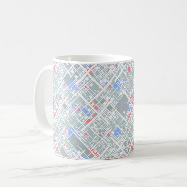 Mug Géométrie abstraite moderne. (Devant gauche)