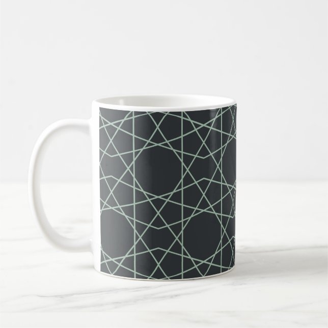 Mug Géométrie ardoise céladon (Gauche)