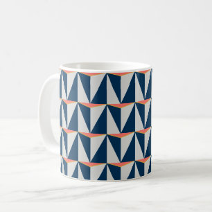 Mug Géométrie bleu et gris de la marine