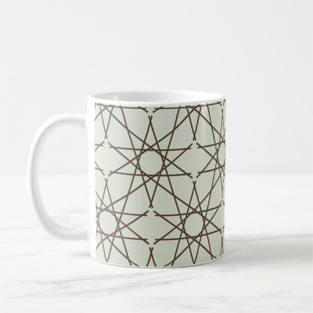 Mug Géométrie Brun Sauge (Gauche)