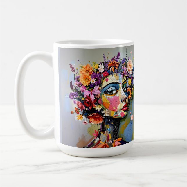 Mug "Géométrie florale" - Portrait botanique (Gauche)
