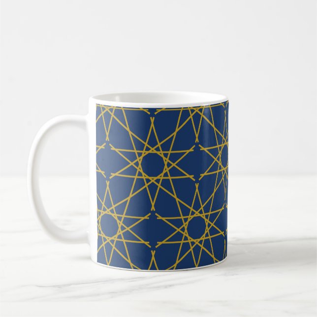 Mug Géométrie Lapis Or (Gauche)