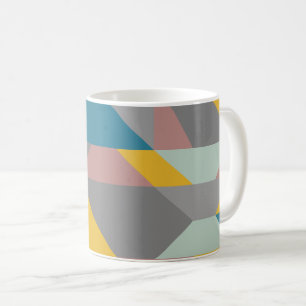 Mug Géométrie Moderniste contemporaine Art Couleurs Te