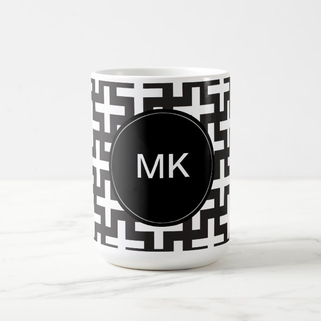 Mug Géométrie noir et blanc (Centre)