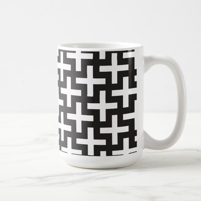 Mug Géométrie noir et blanc (Droite)