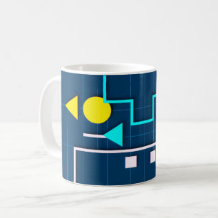 Mug Géométrie Rétro Tech