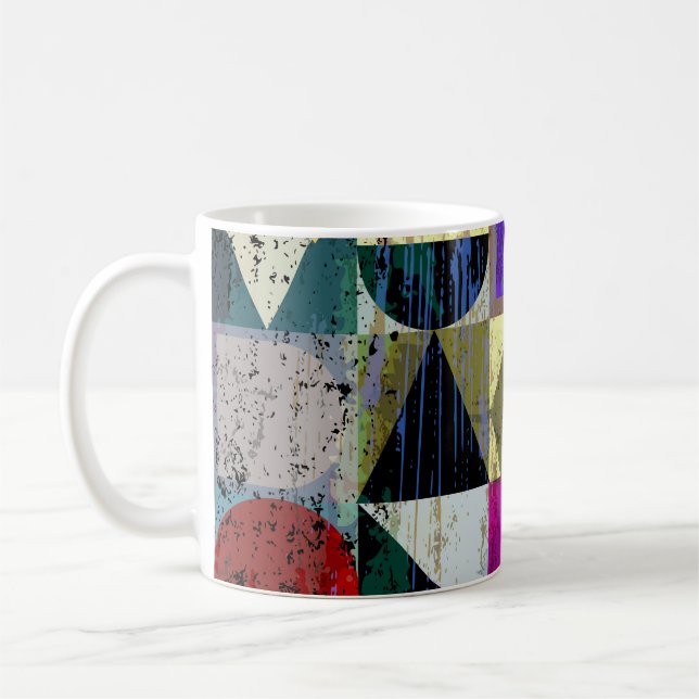 Mug Géométrique Abstraite : contours et échelles (Gauche)