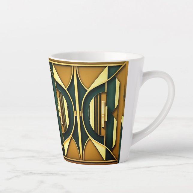 Mug géométrique Art déco 12oz (Droite)