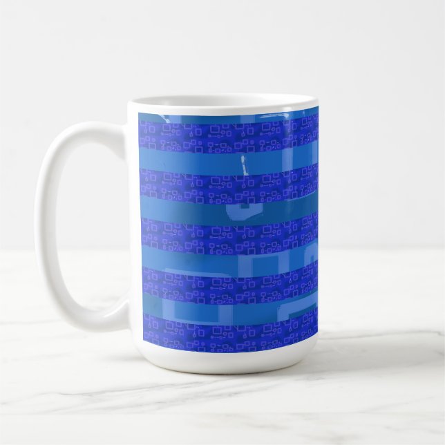 Mug Géométrique Bleu (Gauche)