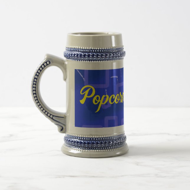 Mug géométrique bleu du roi de famille (Gauche)