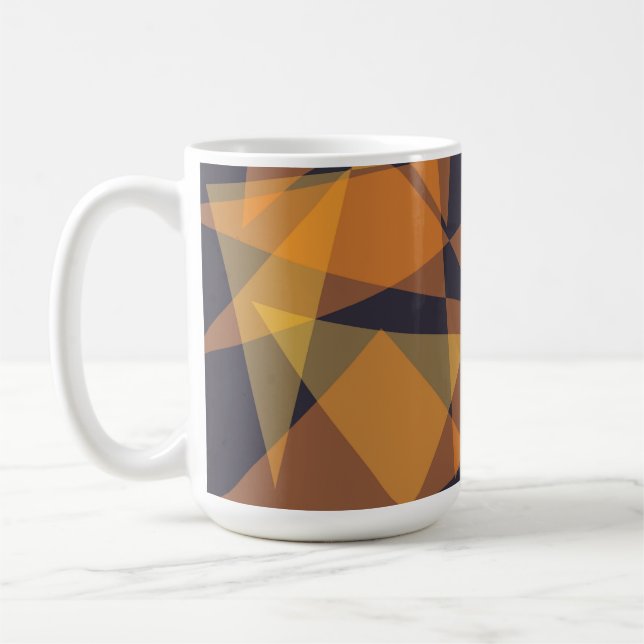 Mug Géométrique, cool, tendance, moderne, triangles si (Gauche)