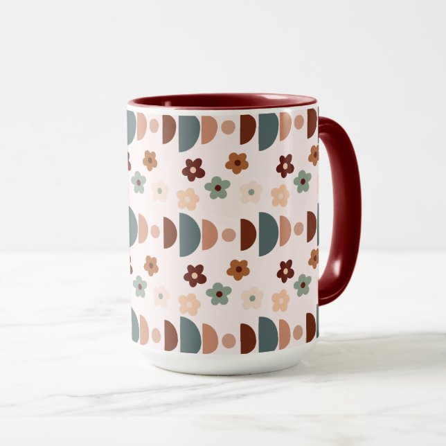 Mug Géométrique Et Bloquée En Style Boho (Devant droit)