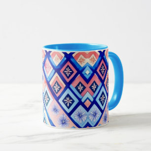 : Mug géométrique floral