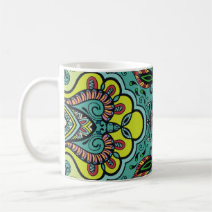 Mug Géométrique floral, coloré abstrait textu transpar