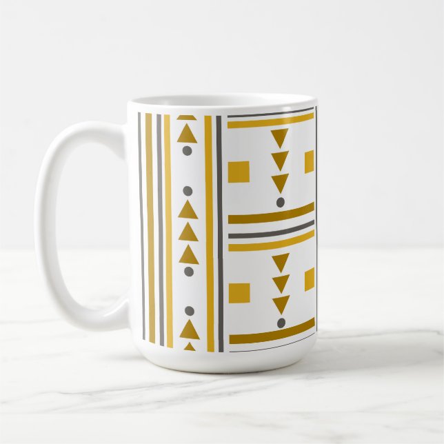 Mug géométrique Jaune moderne (Gauche)