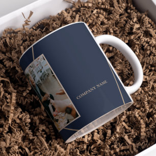 Mug Géométrique Mocha Beige Joyeux Joyeux Vacances Soc