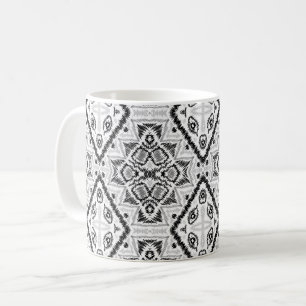 Mug Géométrique, motif, noir et blanc