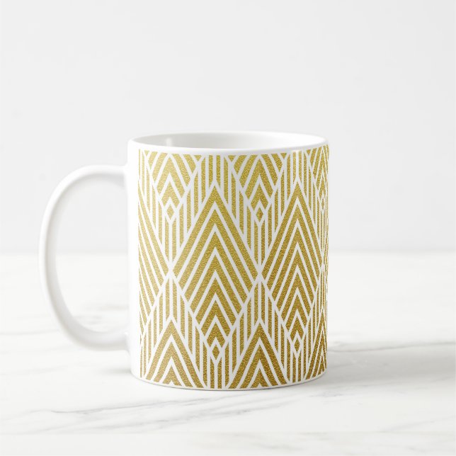 Mug Géométrique or brillant sans couture motif (Gauche)