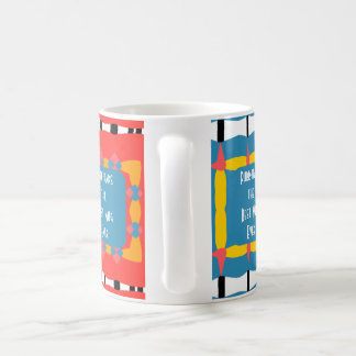 Mug Géométrique rouge, bleu et jaune