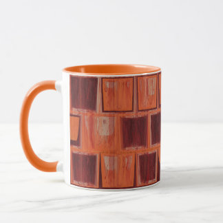 Mug Géométrique rouge et orange