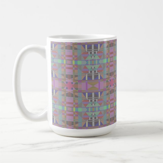 Mug Géométrique vert violet rose (Gauche)