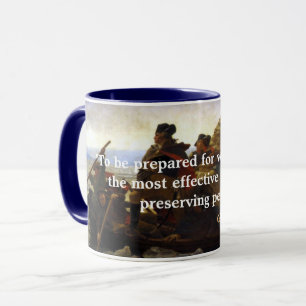 Mug George Washington Citation sur la guerre et la pai