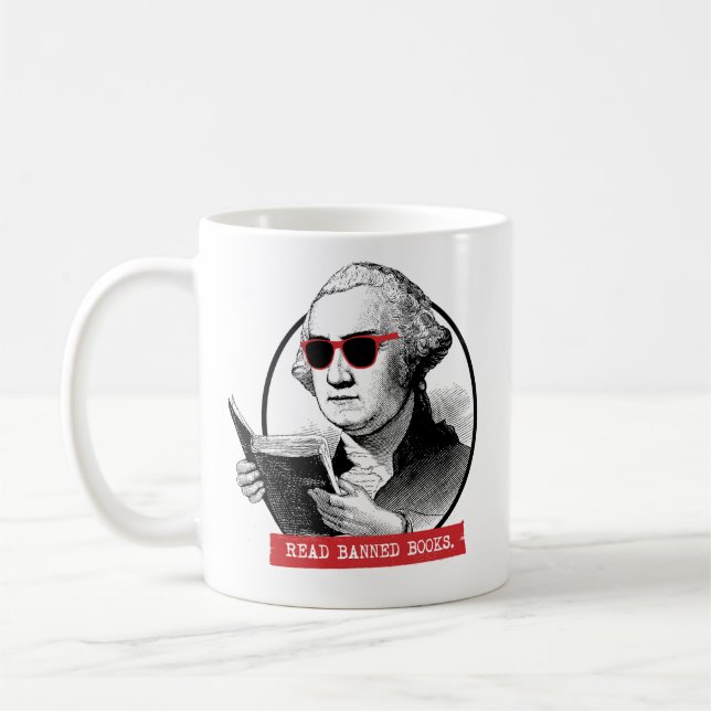Mug George Washington Lit Des Livres Interdits (Gauche)