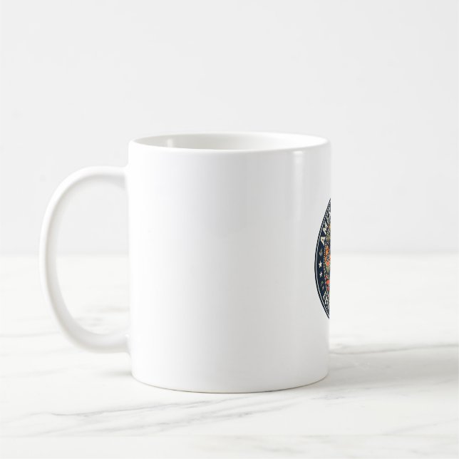 Mug George Washington patriote chevauchant un T-rex am (Gauche)