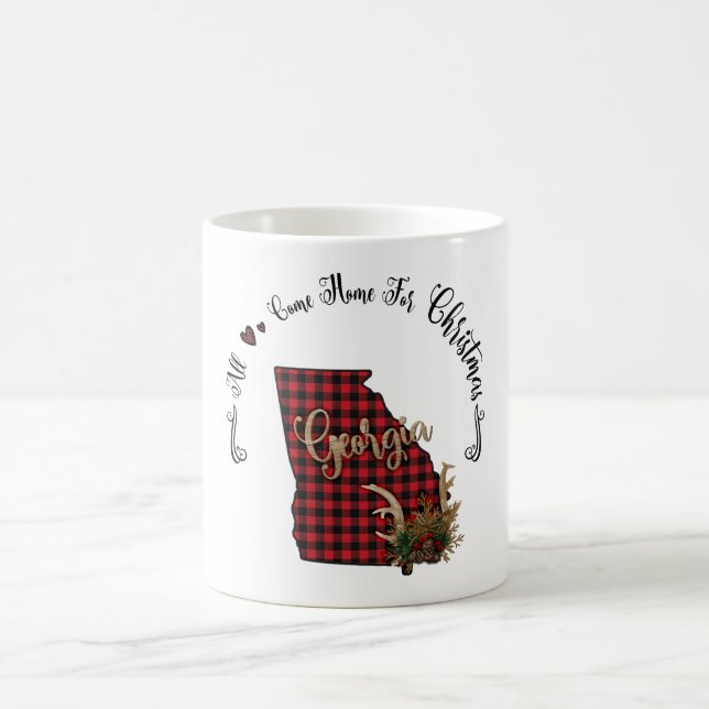 Mug Georgia A Plaid All Come Home Pour Noël (Centre)