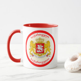 Mug Georgia Coat of Arms Circle Shape