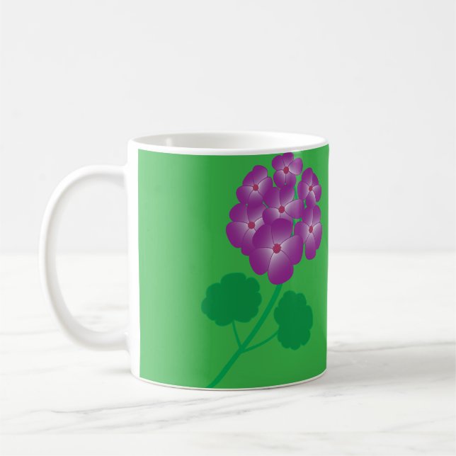 Mug Geranium Flowers (Gauche)
